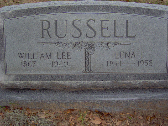 Headstone for Russell, William Lee